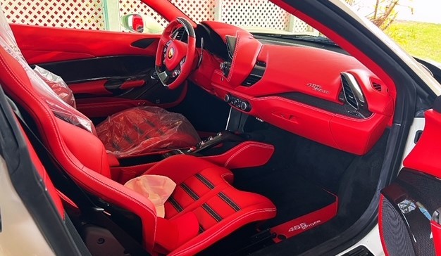 Ferrari 458 interior detail by Black Pearl Detailing